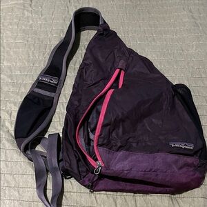 Patagonia Dark Purple and Pink Sling Backpack